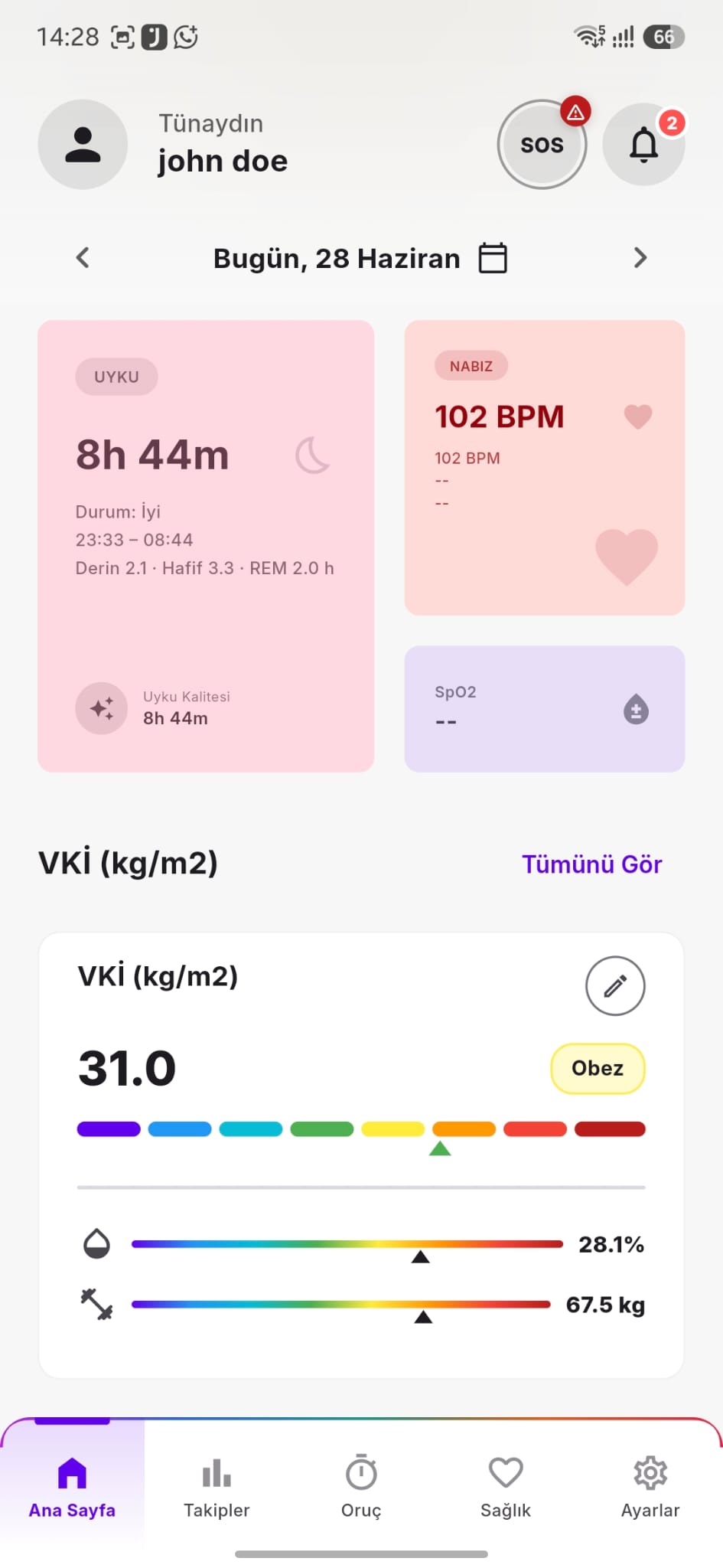 Avocado Health uygulama ekranı